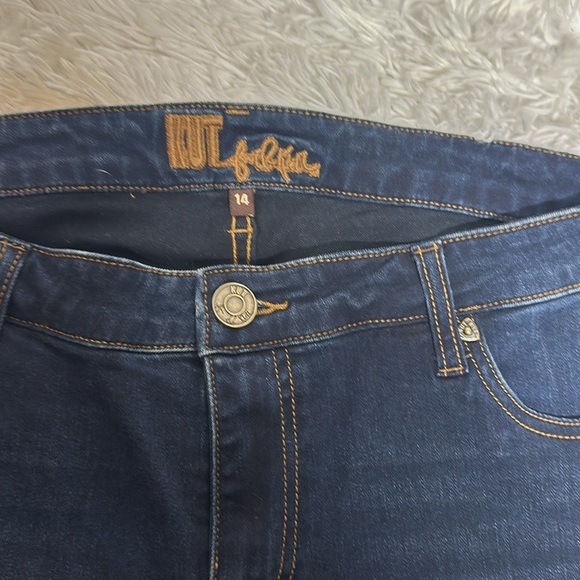 KUT From the Kloth Jeans Women 14 Mia Toothpick Skinny Mid Rise Dark Wash Blue - Picture 3 of 10